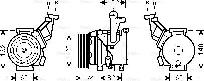 Ava Quality Cooling TOK635 - Компресор, кондиціонер autocars.com.ua