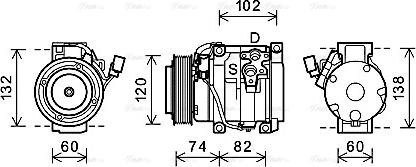 Ava Quality Cooling TOK636 - Компресор, кондиціонер autocars.com.ua