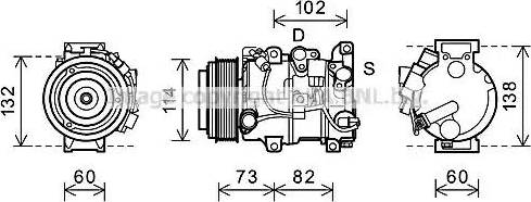 Ava Quality Cooling TOK639 - Компресор, кондиціонер autocars.com.ua