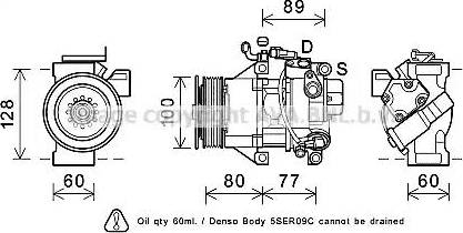Ava Quality Cooling TOK681 - Компресор, кондиціонер autocars.com.ua