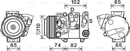 Ava Quality Cooling TOK682 - Компресор, кондиціонер autocars.com.ua