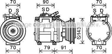 Ava Quality Cooling TOK686 - Компрессор кондиционера avtokuzovplus.com.ua