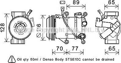 Ava Quality Cooling TOK687 - Компресор, кондиціонер autocars.com.ua