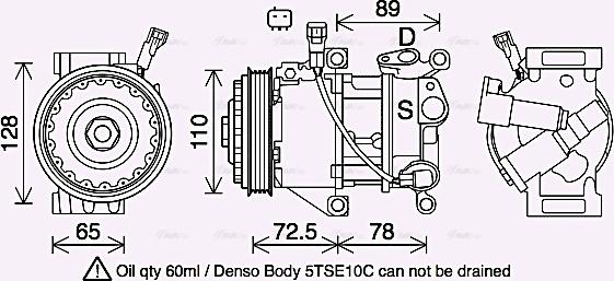 Ava Quality Cooling TOK738 - Компресор, кондиціонер autocars.com.ua