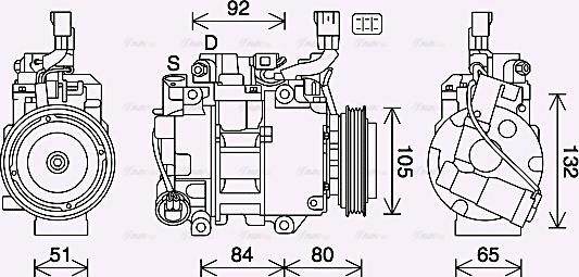 Ava Quality Cooling TOK746 - Компрессор кондиционера autodnr.net