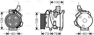 Ava Quality Cooling TOK754 - Компресор, кондиціонер autocars.com.ua