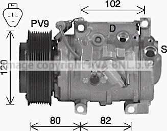 Ava Quality Cooling TOK775 - Компресор, кондиціонер autocars.com.ua