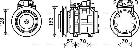 Ava Quality Cooling UGK006 - Компресор, кондиціонер autocars.com.ua