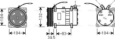 Ava Quality Cooling UVAK035 - Компресор, кондиціонер autocars.com.ua