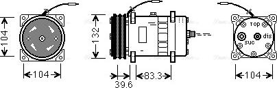 Ava Quality Cooling UVAK038 - Компресор, кондиціонер autocars.com.ua