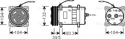 Ava Quality Cooling UVAK040 - Компресор, кондиціонер autocars.com.ua