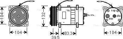 Ava Quality Cooling UVAK041 - Компресор, кондиціонер autocars.com.ua