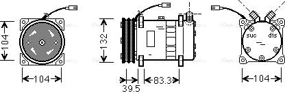 Ava Quality Cooling UVAK042 - Компресор, кондиціонер autocars.com.ua