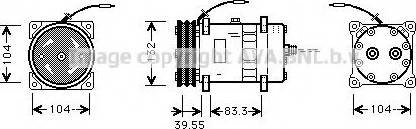 Ava Quality Cooling UVAK046 - Компресор, кондиціонер autocars.com.ua