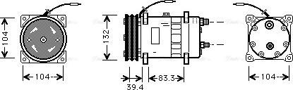 Ava Quality Cooling UV K047 - Компресор, кондиціонер autocars.com.ua