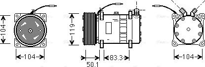 Ava Quality Cooling UVAK051 - Компресор, кондиціонер autocars.com.ua