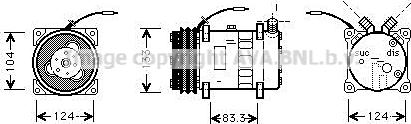 Ava Quality Cooling UVAK054 - Компресор, кондиціонер autocars.com.ua