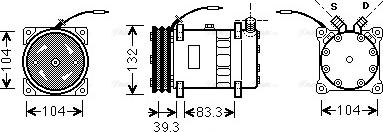 Ava Quality Cooling UVAK056 - Компресор, кондиціонер autocars.com.ua