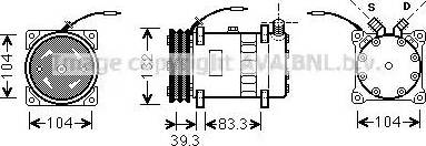 Ava Quality Cooling UVK056 - Компрессор кондиционера autodnr.net