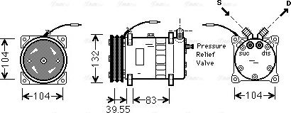 Ava Quality Cooling UVAK064 - Компресор, кондиціонер autocars.com.ua