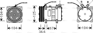 Ava Quality Cooling UVAK070 - Компресор, кондиціонер autocars.com.ua