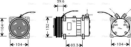 Ava Quality Cooling UVAK111 - Компресор, кондиціонер autocars.com.ua