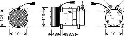 Ava Quality Cooling UVAK121 - Компресор, кондиціонер autocars.com.ua