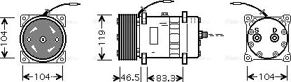 Ava Quality Cooling UVAK123 - Компресор, кондиціонер autocars.com.ua