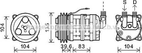 Ava Quality Cooling UVAK149 - Компресор, кондиціонер autocars.com.ua