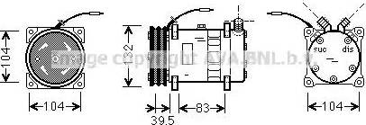 Ava Quality Cooling UVK034 - Компрессор кондиционера autodnr.net