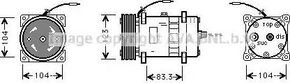 Ava Quality Cooling UVK036 - Компресор, кондиціонер autocars.com.ua