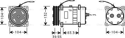 Ava Quality Cooling UVK046 - Компресор, кондиціонер autocars.com.ua