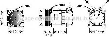 Ava Quality Cooling UVK075 - Компресор, кондиціонер autocars.com.ua