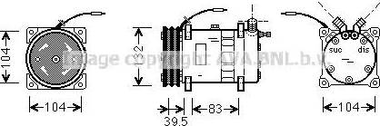 Ava Quality Cooling UVK077 - Компрессор кондиционера autodnr.net