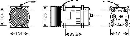 Ava Quality Cooling UVK086 - Компресор, кондиціонер autocars.com.ua