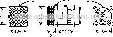 Ava Quality Cooling UVK088 - Компресор, кондиціонер autocars.com.ua