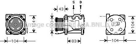 Ava Quality Cooling UVK101 - Компрессор кондиционера avtokuzovplus.com.ua