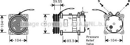 Ava Quality Cooling UVK113 - Компресор, кондиціонер autocars.com.ua