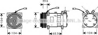 Ava Quality Cooling UVK114 - Компресор, кондиціонер autocars.com.ua