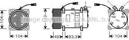 Ava Quality Cooling UVK121 - Компресор, кондиціонер autocars.com.ua