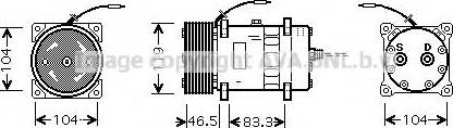 Ava Quality Cooling UVK123 - Компресор, кондиціонер autocars.com.ua