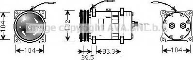 Ava Quality Cooling UVK124 - Компресор, кондиціонер autocars.com.ua