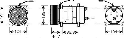 Ava Quality Cooling UVK129 - Компресор, кондиціонер autocars.com.ua