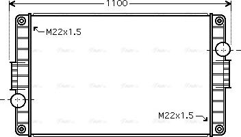 AVA VL2046 - Радіатор, охолодження двигуна autocars.com.ua