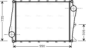 Ava Quality Cooling VL 4021 - Интеркулер, теплообменник турбины avtokuzovplus.com.ua