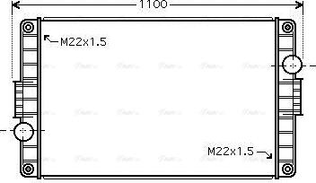 AVA VLA2046 - Радіатор, охолодження двигуна autocars.com.ua