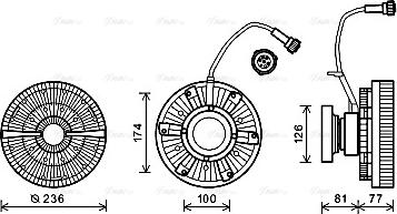 Ava Quality Cooling VLC056 - Зчеплення, вентилятор радіатора autocars.com.ua