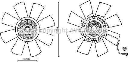 Ava Quality Cooling VLC067 - Зчеплення, вентилятор радіатора autocars.com.ua