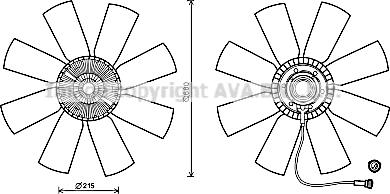 Ava Quality Cooling VLC068 - Зчеплення, вентилятор радіатора autocars.com.ua