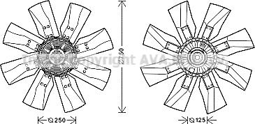 Ava Quality Cooling VLC069 - Зчеплення, вентилятор радіатора autocars.com.ua